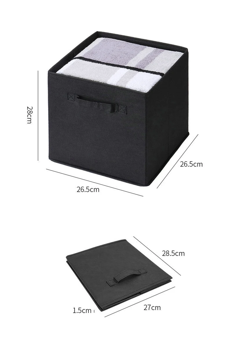 Non-Woven Storage Box Portable Clothes Toys Storage Organizer Large  Capacity Foldable Box For Sundries Stationery Jacket Pants - AliExpress