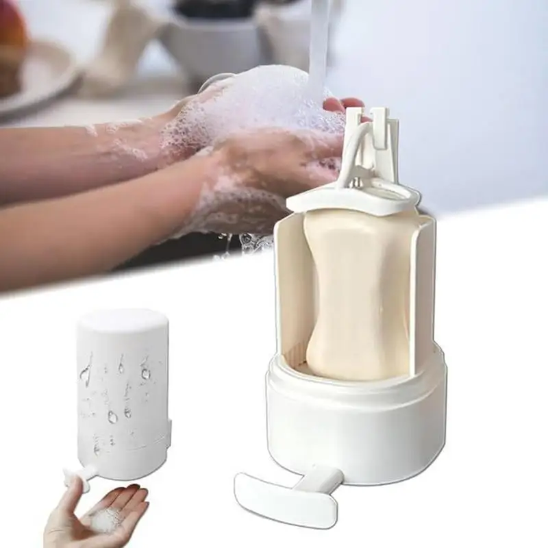 Grinding Soapy Box Wall Mounted Solid Soapy Bar Mincer For Hand Washing Refillable Soapy Bar Dispenser For Bathroom Camping 2