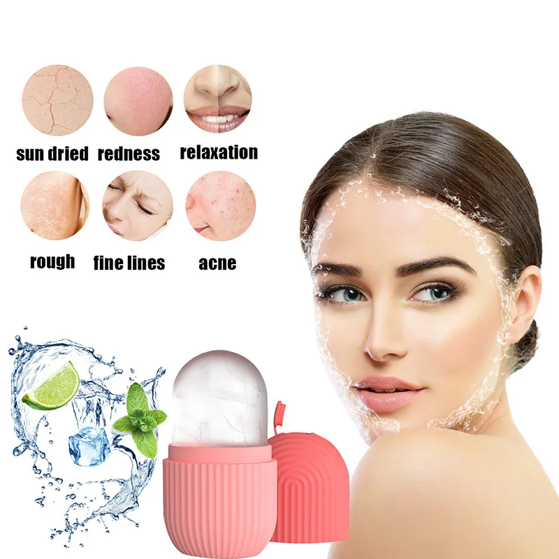 

Silicone Skin Care Beauty Lifting Contouring Silicone Ice Cube Trays Ice Globe Ice Balls Face Massager Facial Roller Reduce Acne