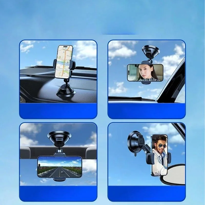 Eary Suction Cup Phone Mount Universal Phone Holders for Car Windshield/Dashboard/Window Fit for iPhone Samsung All Cellphone