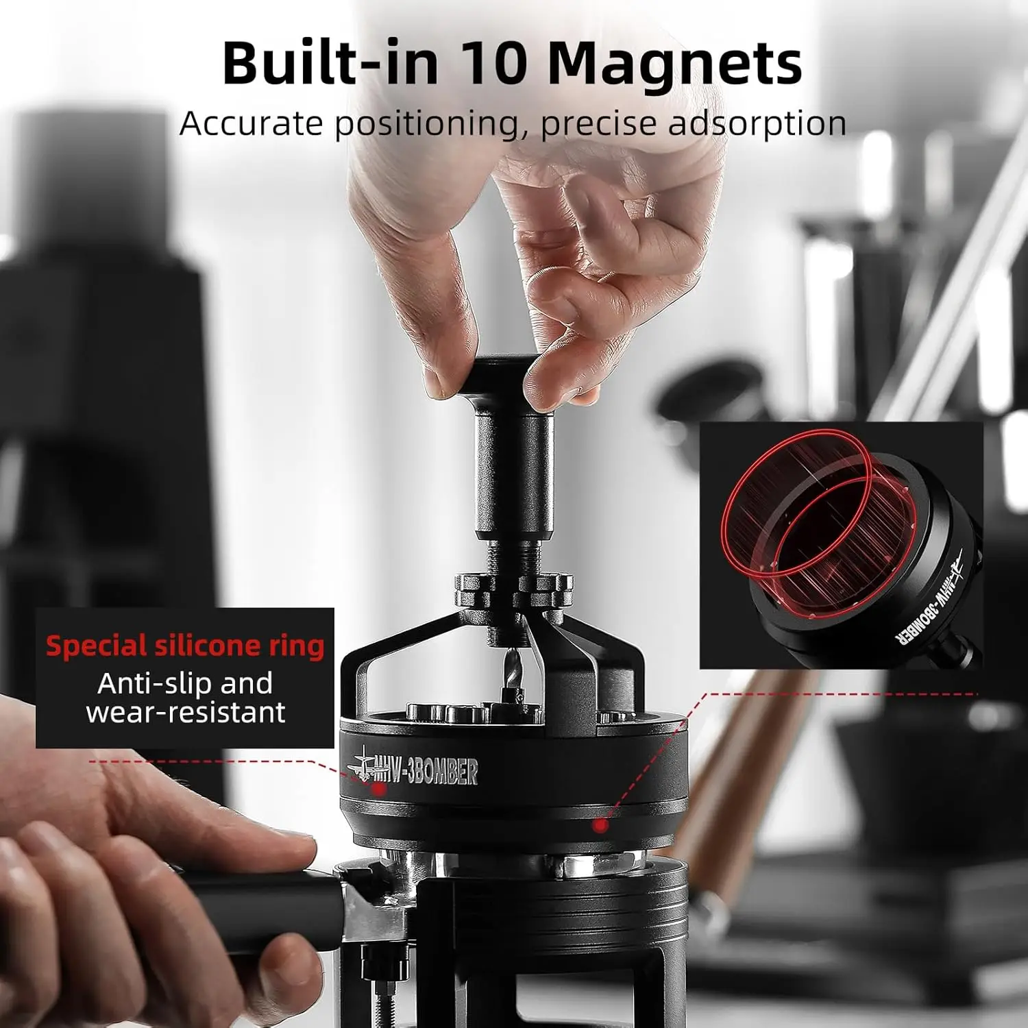 أدوات قهوة WDT 58 مم، موزع ابر