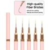 5 Pieces Set Liner Brush for Nail Art Painting,Fine Liner Brushes for Nails,Liner Nail Brush Set for Acrylic 1