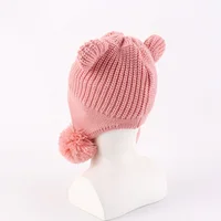 Baby Winter Hat with Earfalp Toddler Girls Boys Beanie Kids Warm Fleece Lined Knit Hat with 2 Cute Ears 4