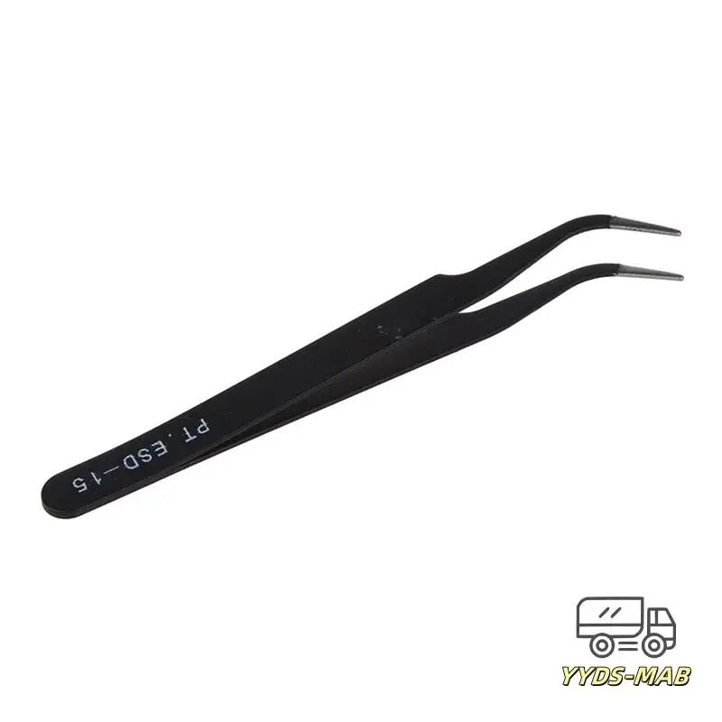 3X Curved Tweezers Jewelers Craft Hobby Beading Hand Tool
