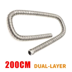 Stainless Steel Exhaust Pipe for Air Diesel Heaters - Multiple Length Options (200cm Dual-layer)