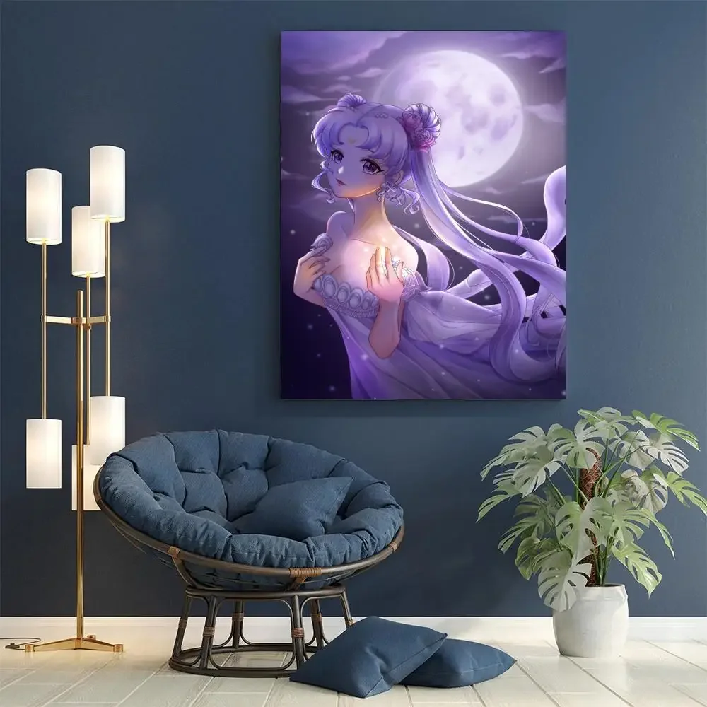S-Sailor-M-Moon-Girl 포스터 클래식 애니메이션 포스터, 멋진 벽 스티커, 거실 바 장식 아트 벽 스티커