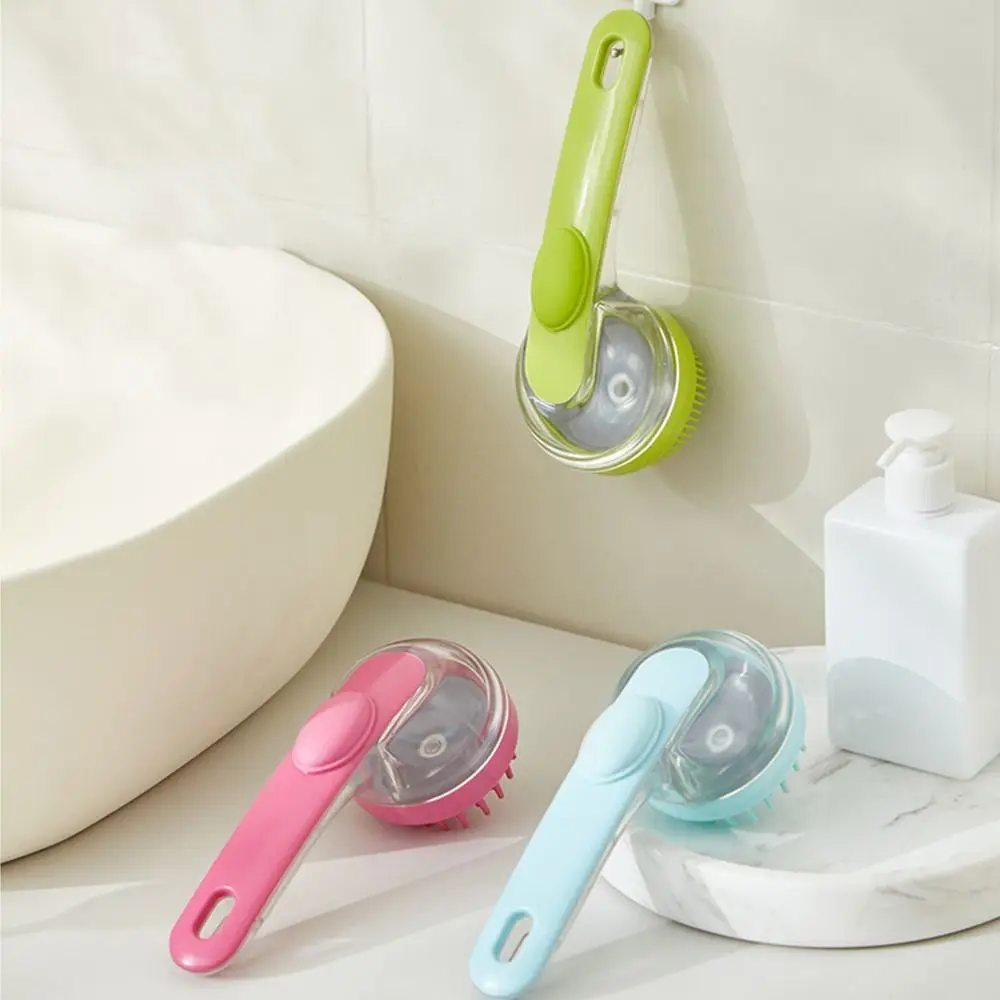 Kitten Brush Pet Bath Brush Cleaning Brushes Pet Supplies Shampoo Long Handle Cat Dog Grooming Comb for