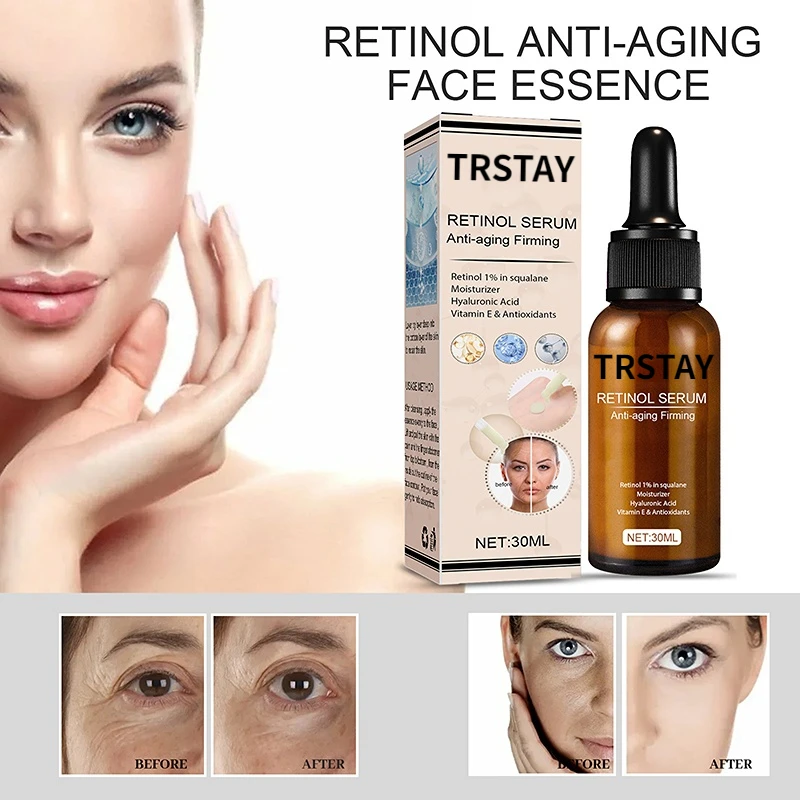 

Retinol Anti Aging Removal Wrinkle Serum Firm Lift Fade Fine Lines Moisturizing Face Essence Skin Care Brighten Repair Cosmetic