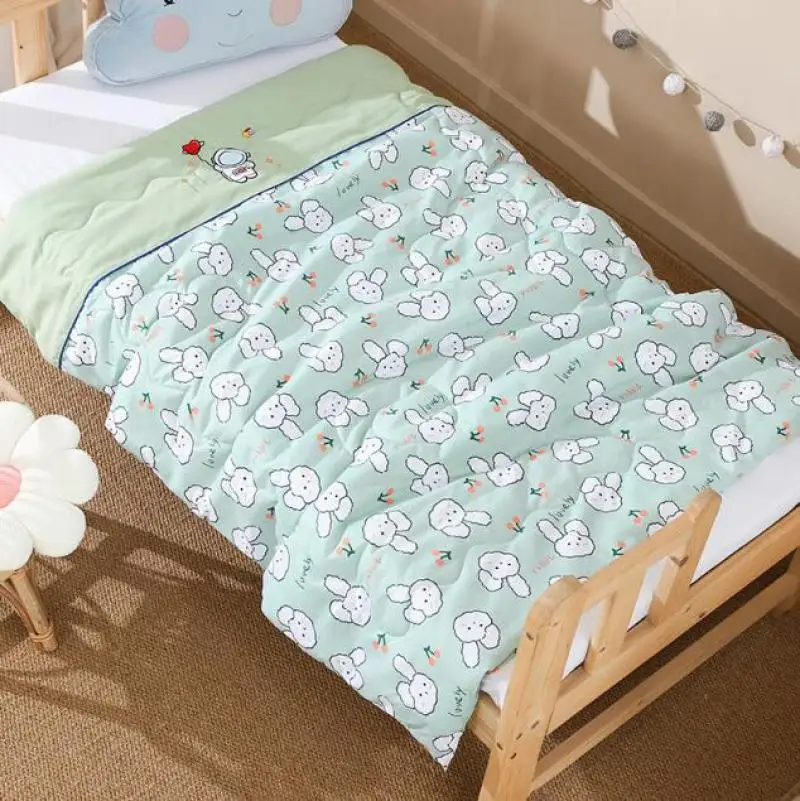 Children Home New Wash Cotton Quilt Summer Thin Quilt Air-conditioning Washable Single Children Student Summer Cool