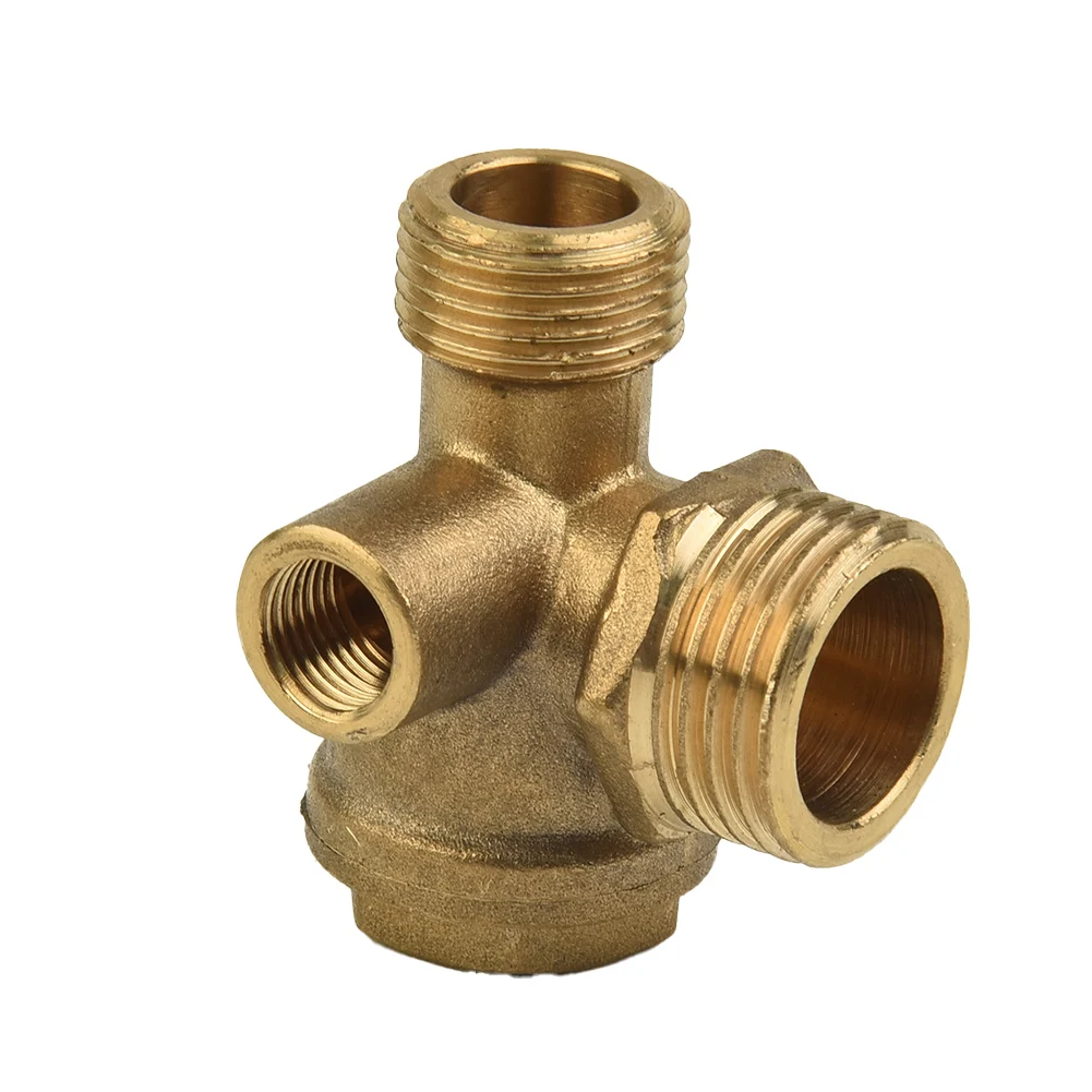 G1/2 3-Port Air Compressor Check Valve Connect Pipe Fittings Check Valve Connector Air Compressor Replacement Pneumatic Parts images - 6