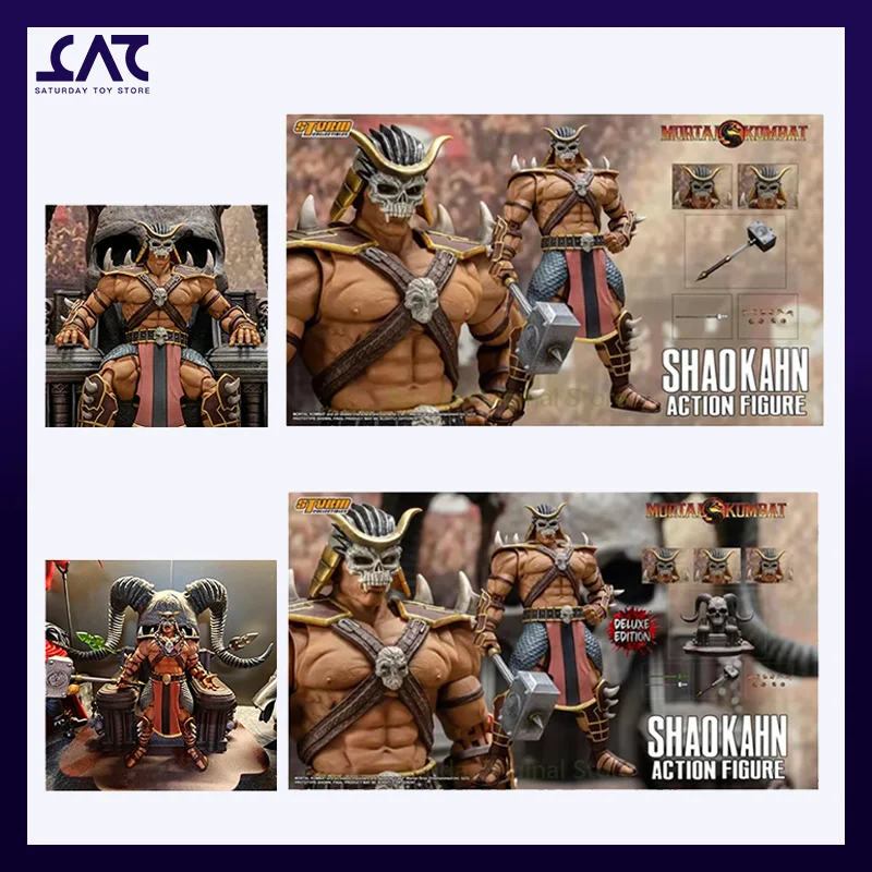 

Original Storm Toys 1/12 St Shao Kahn Normal Version Deluxe Edition Action Figure 20cm Mortal Kombat Anime Figures Pvc Statue