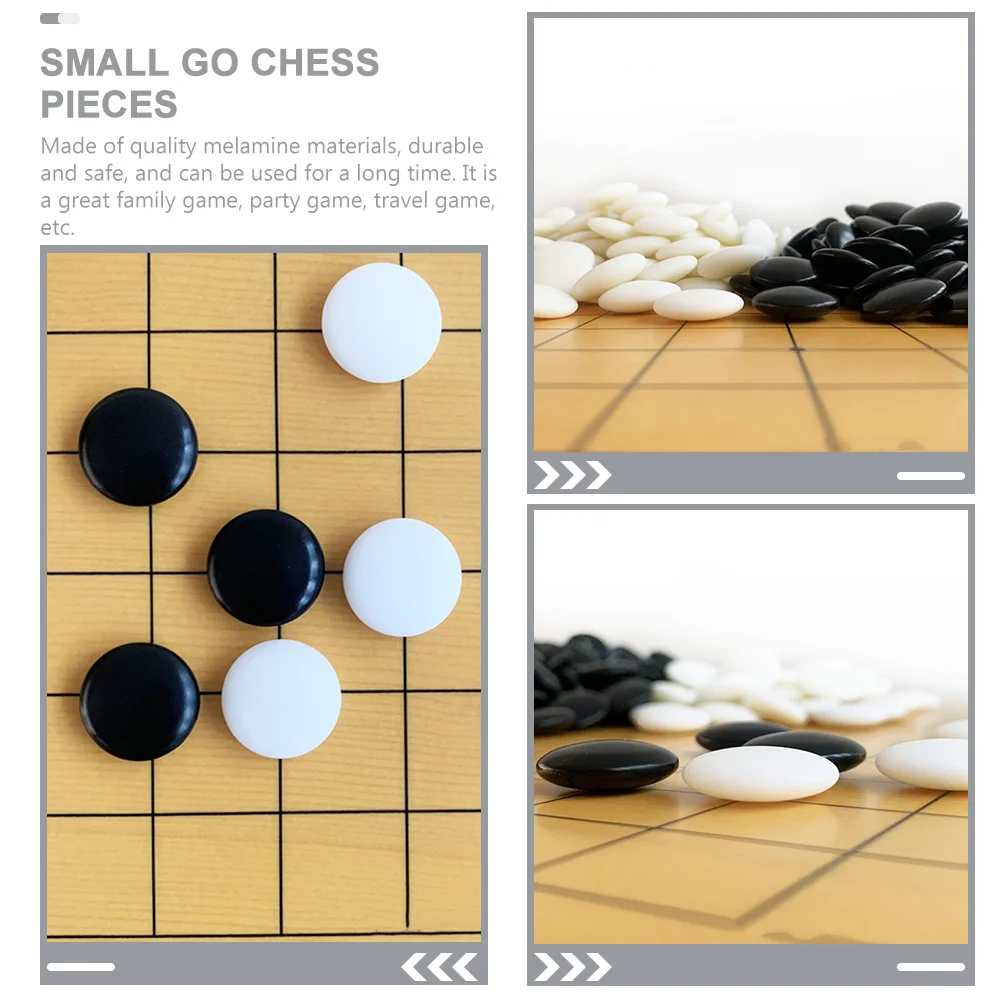 360Pcs Go Game Stones Set Double Convex Melamine Chess Pieces Black White Stones Go Chess Playing Pieces Chinese Strategy