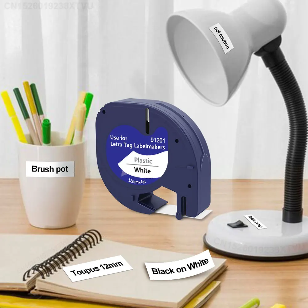 Absonic 12mm LT 테이프 91201 12267 91200 Dymo Letratag 라벨 91202 91203 91204 91205 호환 Dymo Letratag LT-100H 라벨러