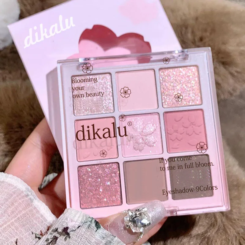 DIKALU-paleta-de-sombras-de-ojos-Sakura-9-colores-brillo-mate-baja ...
