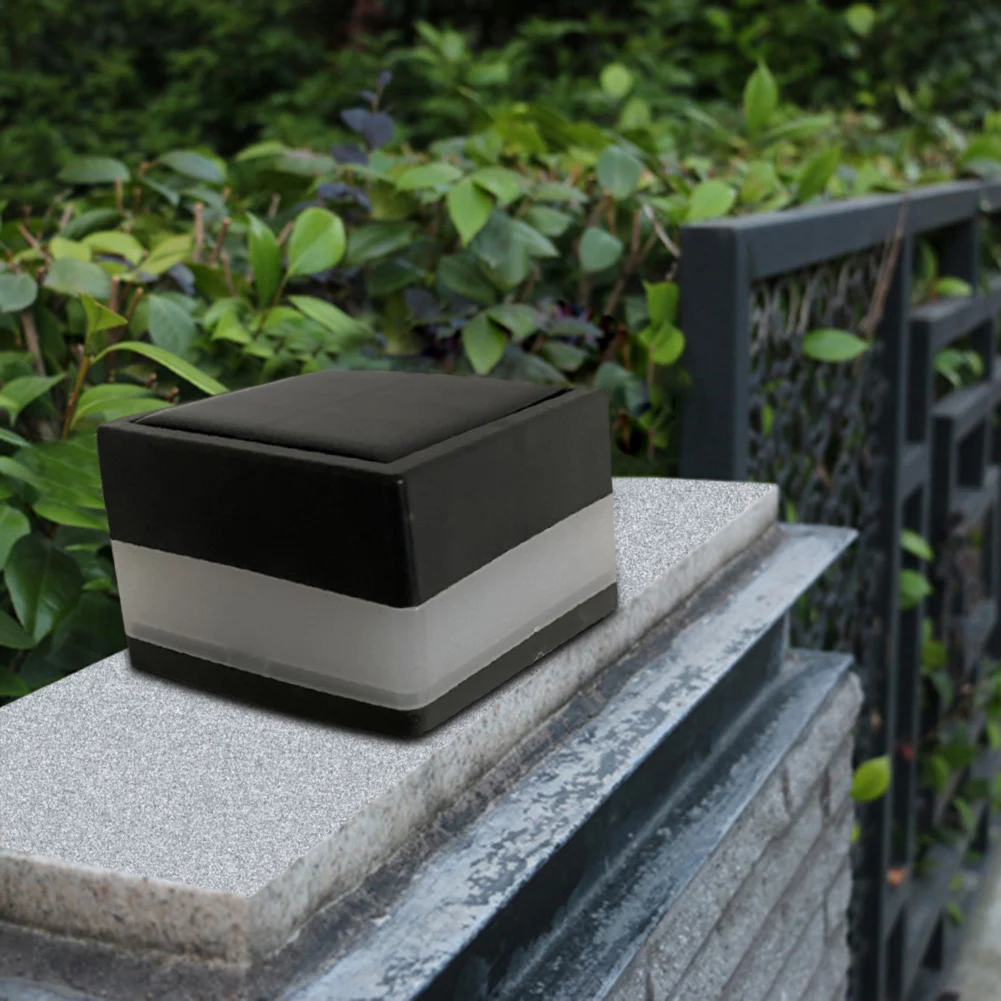 LED Solar Fence Street Lamp Easy Installation Waterproof Lawn Walkway Lighting Automatic Glow Rechargeable Battery for Courtyard