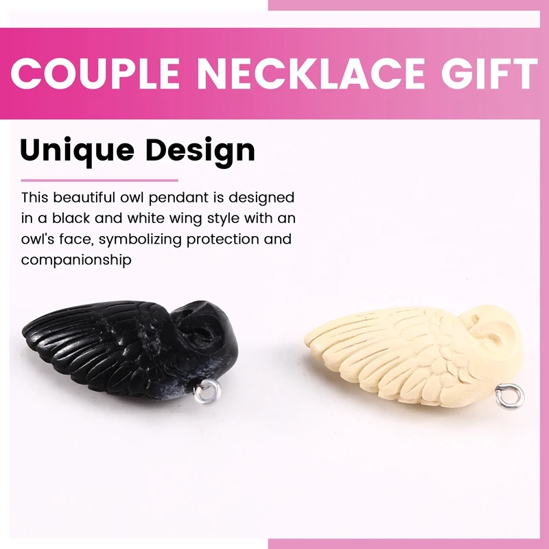AA94-Owl Pendant Necklace Animal Pattern Couple Necklace Pendant Accessories Matching