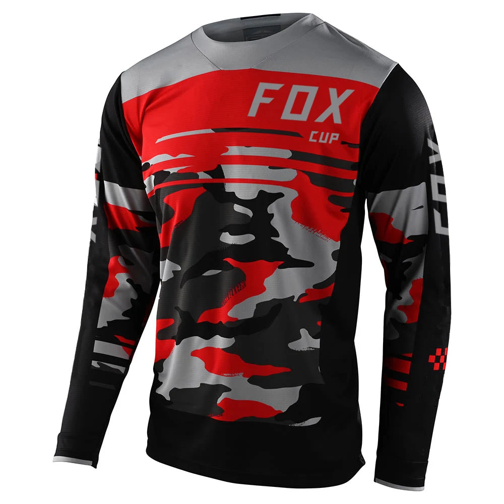 Maillot de moto tout-terrain, vêtements de sport de motocross, vêtements de vélo, chemises VTT, descente, DH, CamSolomon, Fox Cup, 2022