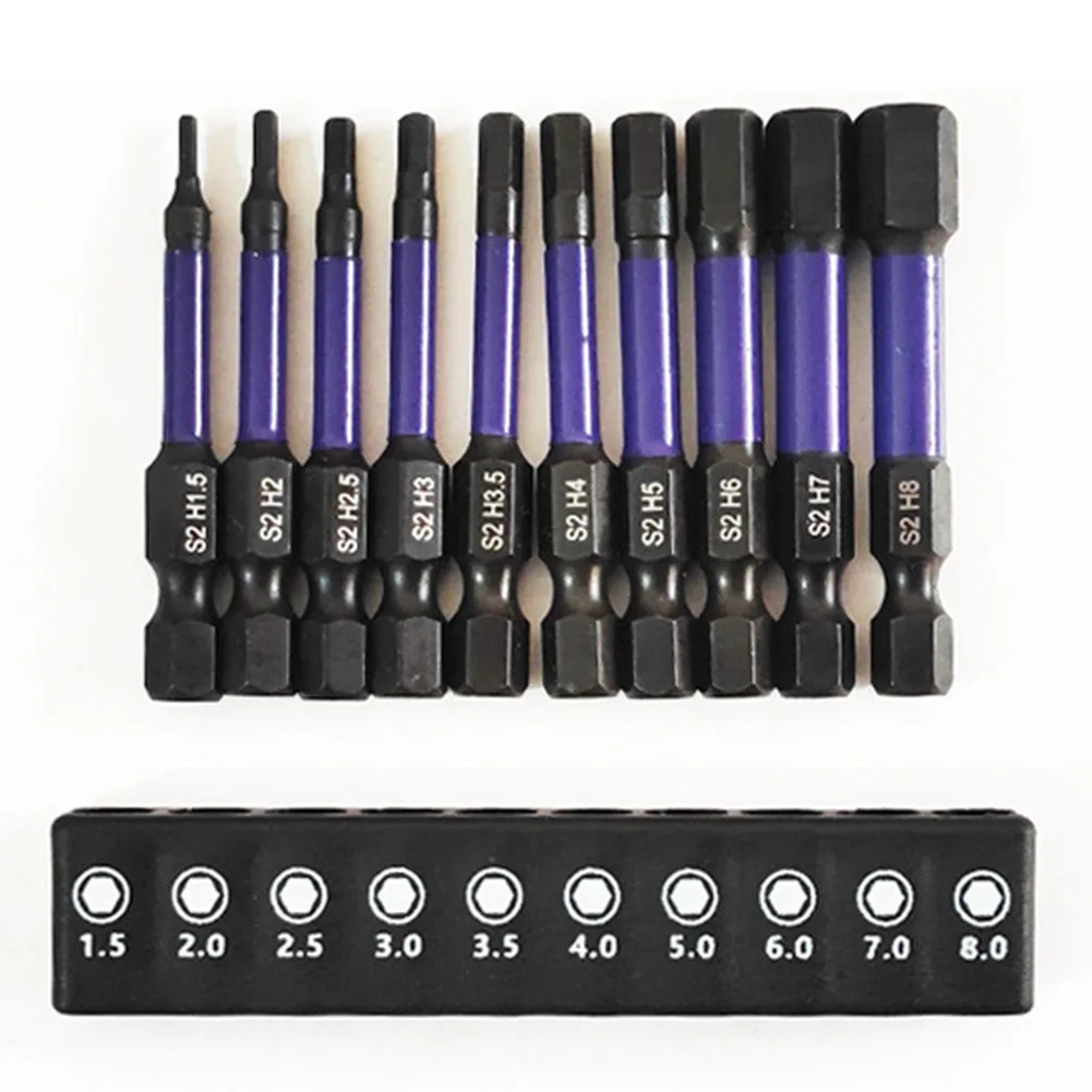 

11Pcs/set Magnetic Hex Head Screwdriver Bit Set 1/4 Shank H1.5-H6 Electric Tools With Screwdrivers Bit Holder