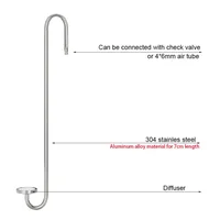 Stainless Steel CO2 Diffuser Fish Tank Intergrated CO2 Atomizer with Nano Disc Suction Cups Aquarium Refiner Aquatic Accessories 2