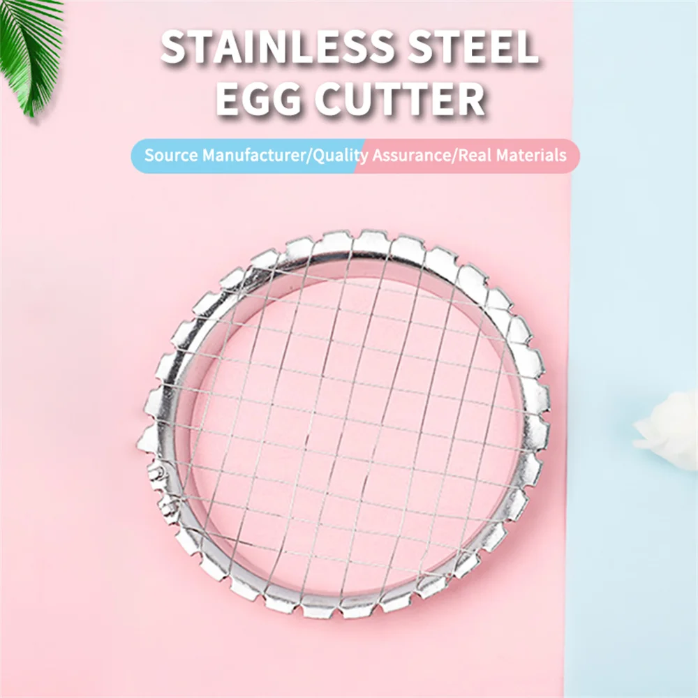 Description Picture 5 of itemStainless Steel Egg Slicer Cutter Mesh Grid Vegetable Fruit Chopper For Salad Dessert Potato Cube Grid Cutting Kitchen Gadgets