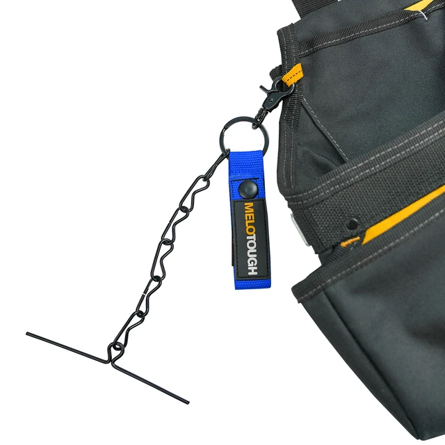 MELOTOUGH Tape Thong for Tool Belt Waist Electricians Tape Holder Chain  with Keyring and trigger snap
