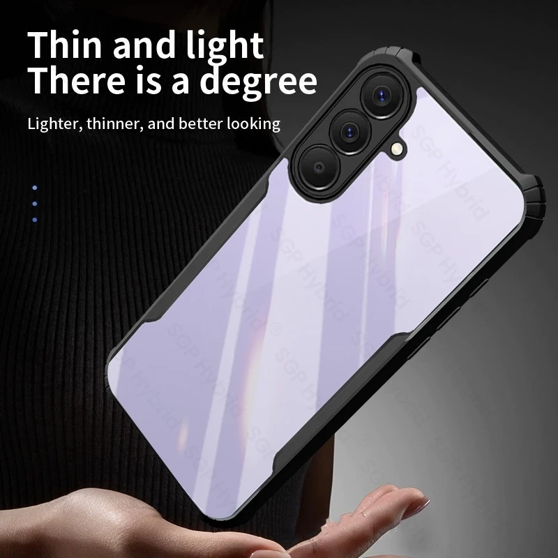 Clear Acrylic Phone Case with Magnetic Holder Ring and Protection