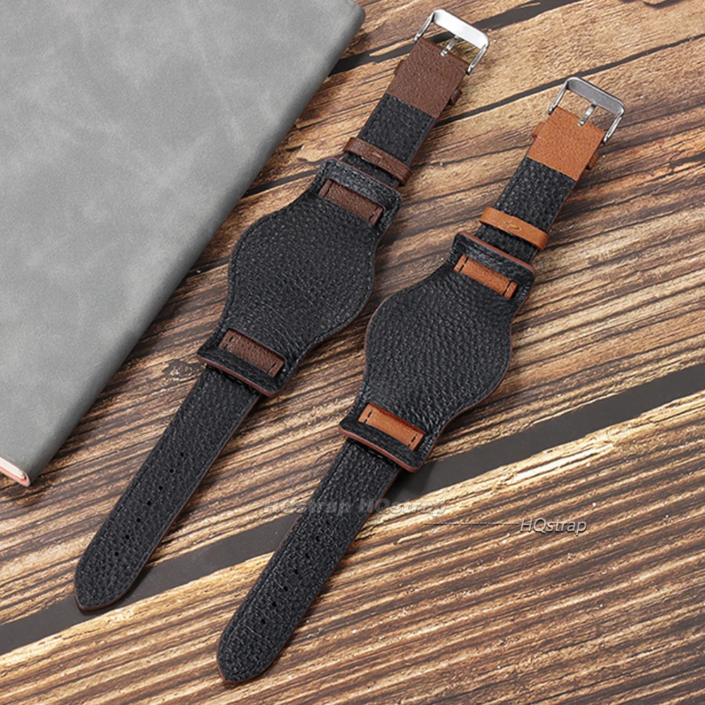 Premium Genuine Leather Watch Strap - Universal Fit for Business and Protection