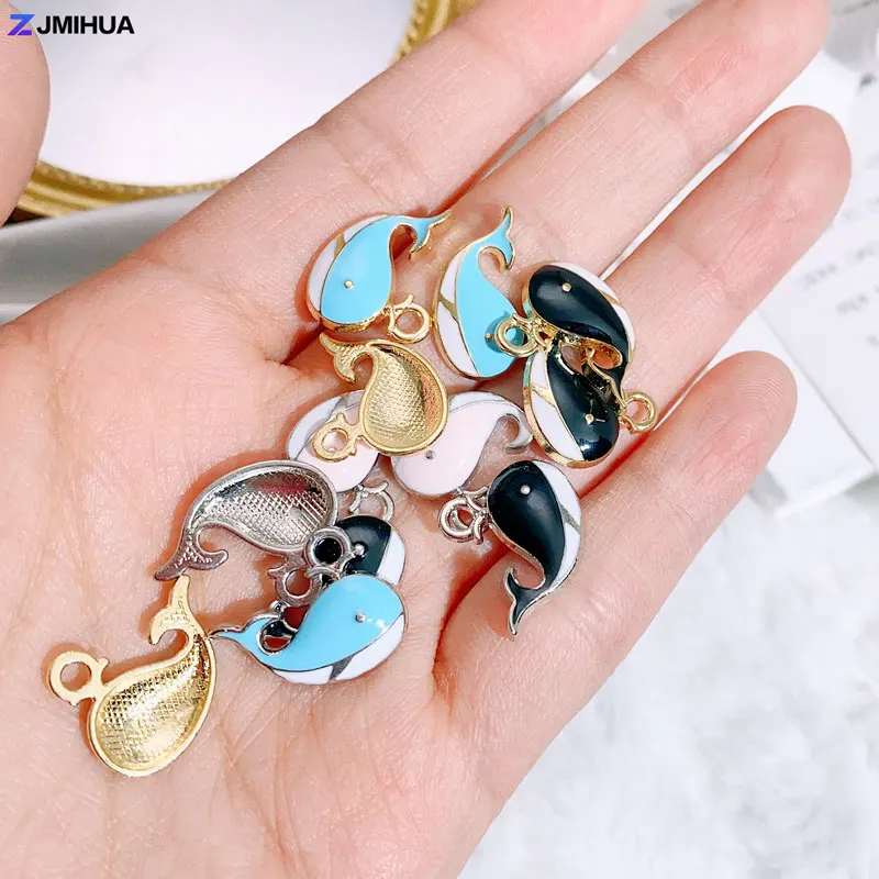 

15pcs Enamel Charm Cute Whale Unicorn Pendant For Jewelry Making Supplies DIY Handmade Earrings Bracelets Crafts Accessries