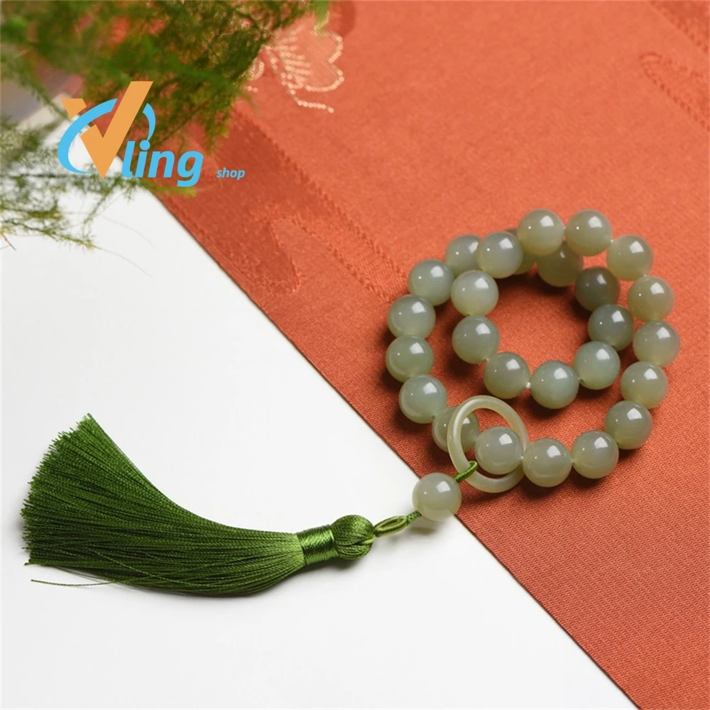 Natural Hetian Jade HandStringFashionTemperament Holiday Gifts Nick Young PeoplePersonalizedBracelet 2022 BestSelling Products