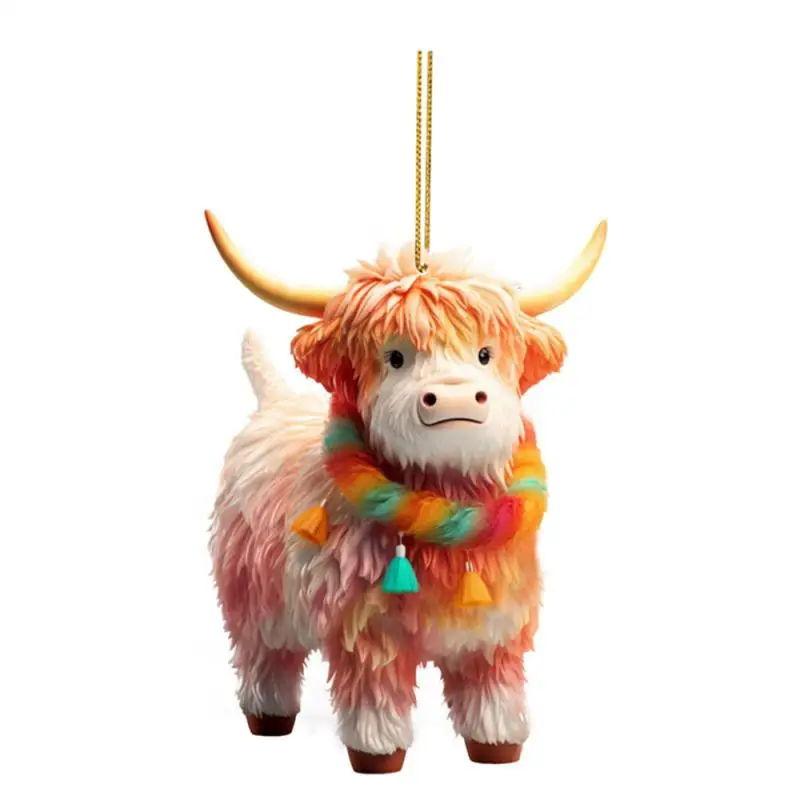 thumbnail image 1 of Colgante navideño de dibujos animados de vaca Haila, adornos navideños para el hogar, adorno colgante para árbol de Navidad 2024, regalo de Año Nuevo 2025, suministros para fiestas, 1 of 5