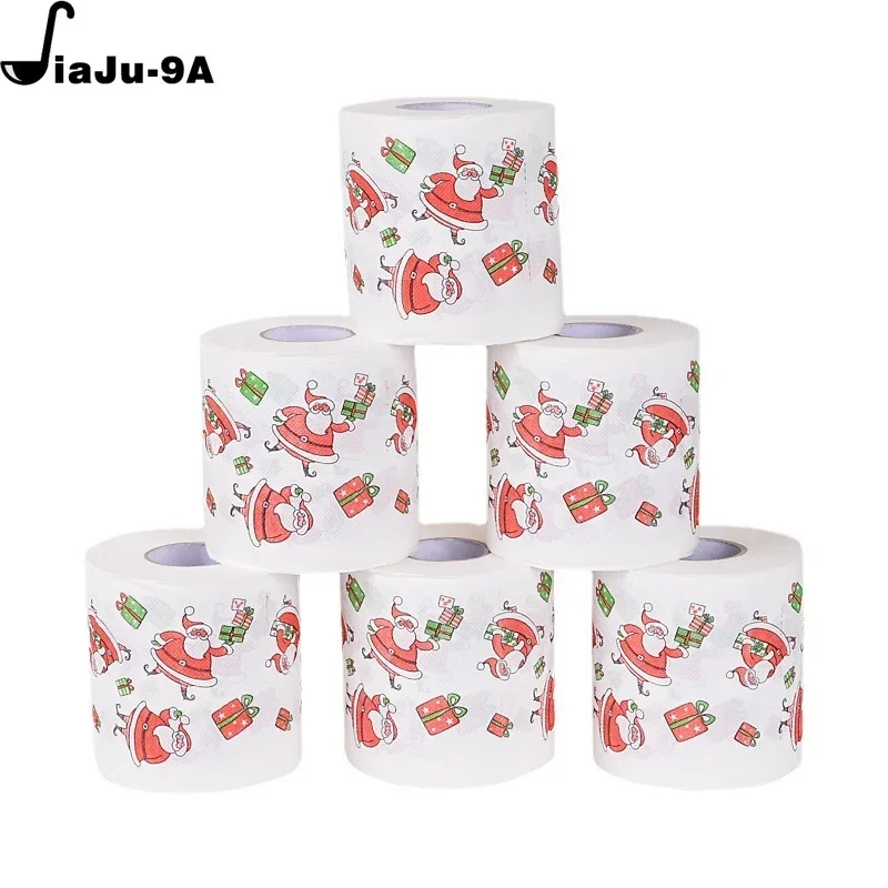 Christmas Toilet Roll Paper Home Santa Claus Bath Toilet Roll Paper Christmas Supplies Xmas Tissue Home New Year Decoration toilet roll paper