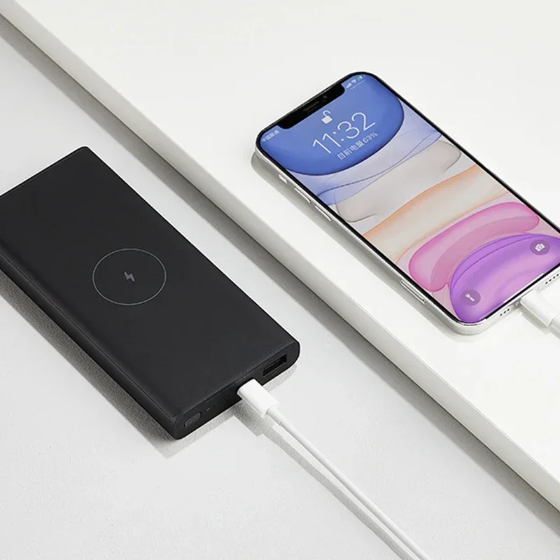 Power Bank 10000mAh WPB15PDZM USB C PD 22.5W Mi Powerbank 10W Qi Wireless Charger for iPhone13 12 Xiaomi 4
