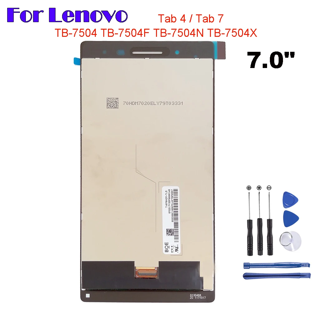 7-дюймовый ЖК-дисплей для Lenovo Tab 4 TB-7504X 4 TB-7504N, зеркальный дисплей и цифровой преобразователь сенсорного экрана в сборе оригинальный жк дисплей 6 5 дюйма для realme narzo 30a rmx3171 запчасти кодирующий преобразователь сенсорного экрана в сборе