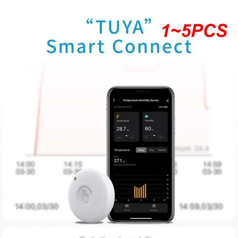 

Метеостанция Tuya цифровая, уличный прибор с Bluetooth, термометром и гигрометром, 1-5 шт.