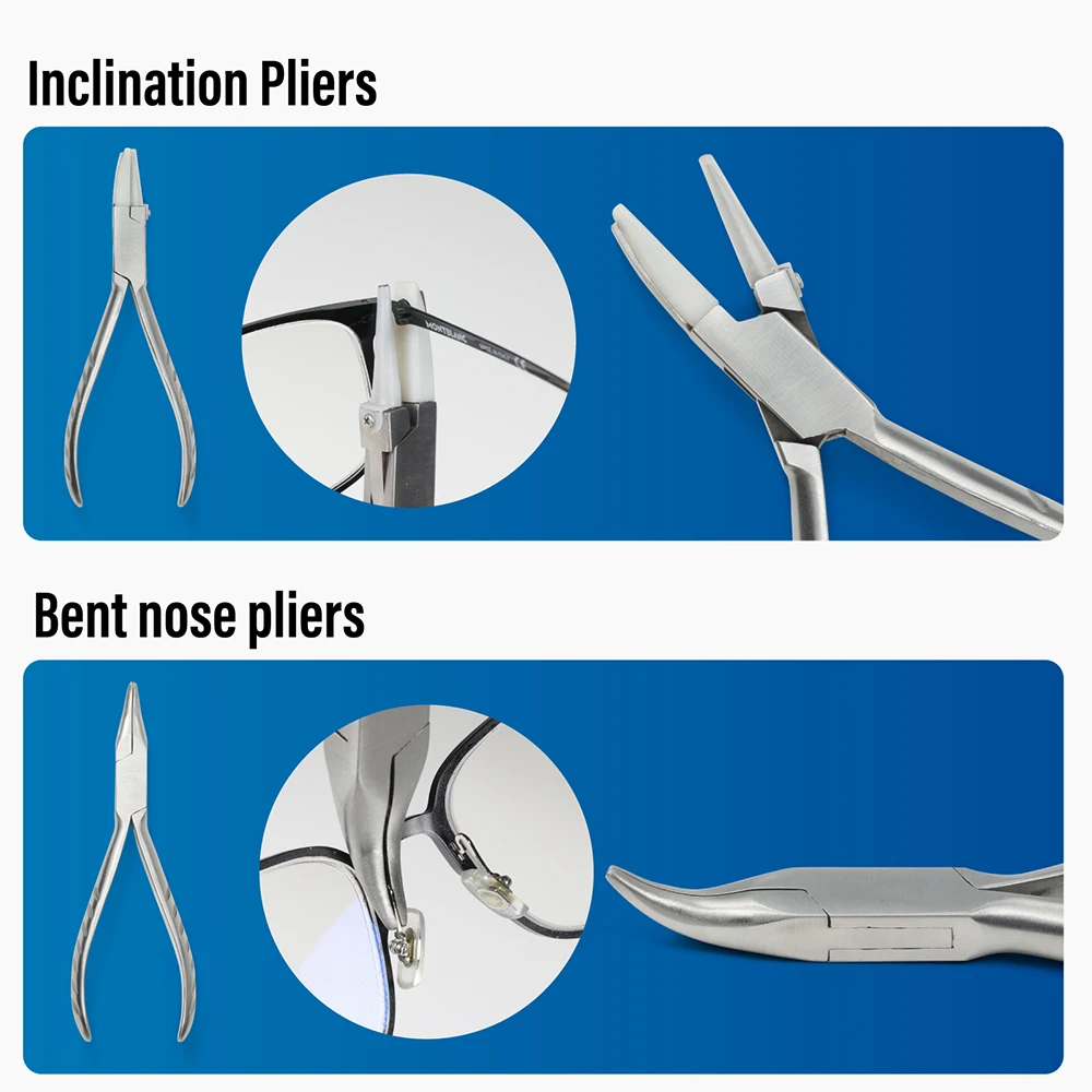 Reparaturzange für optische Brillen, Schraubendreher, Pinzette, Drahthaken-Set, Brillenwartung, Handwerkzeug-Set, Nylontasche – Detail 4