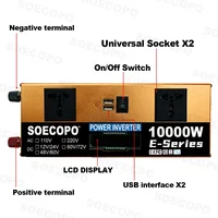 Kit complet d'énergie solaire 10000W, panneau 600W + contrôleur 100A + onduleur 10000W 12V/24V à 110V/220V, sauvegarde d'urgence pour la maison, 5