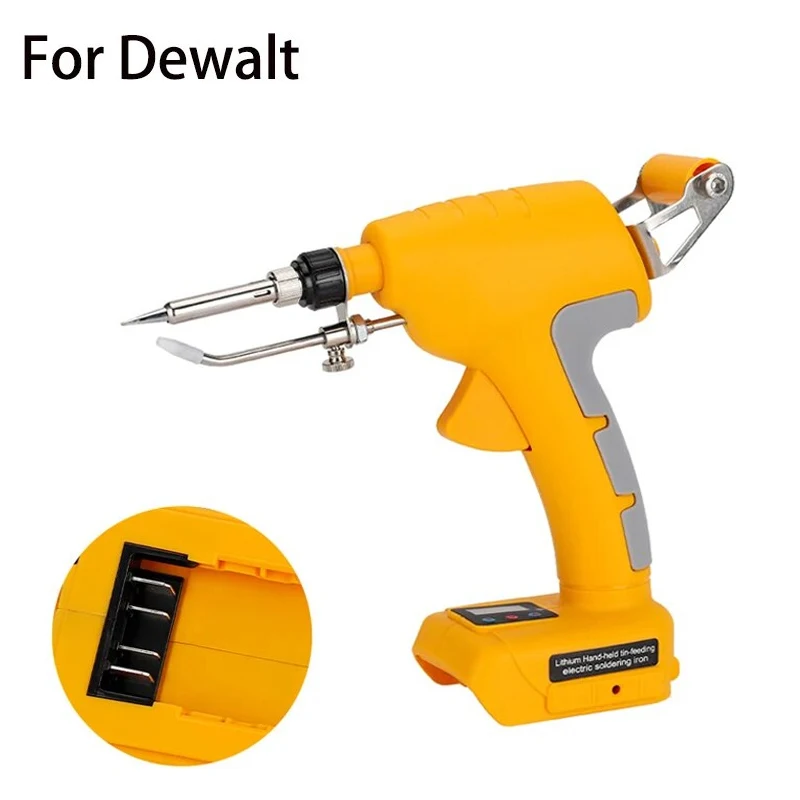 

Cordless Electric Soldering Iron Gun For Dewalt 18V 20V Lithium Battery Automatically Send Tin Soldering Gun Home DIY Tools