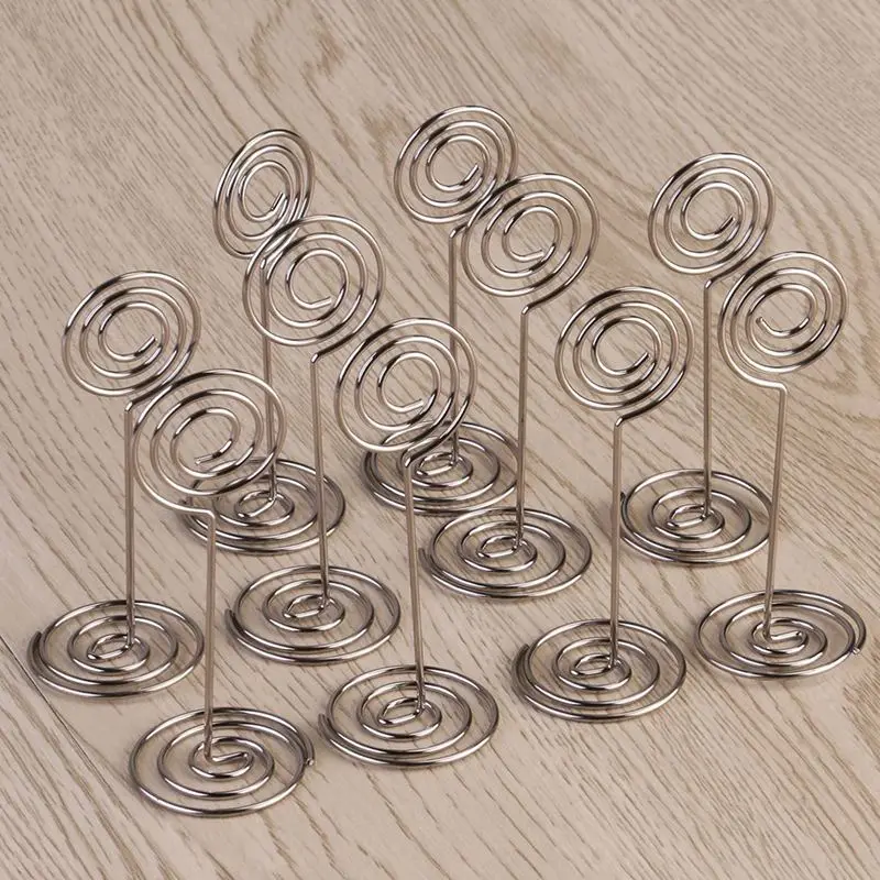 10Pcs Swirl Table Number Photo Holder Stands For Weddings Party Gatherings-A03I