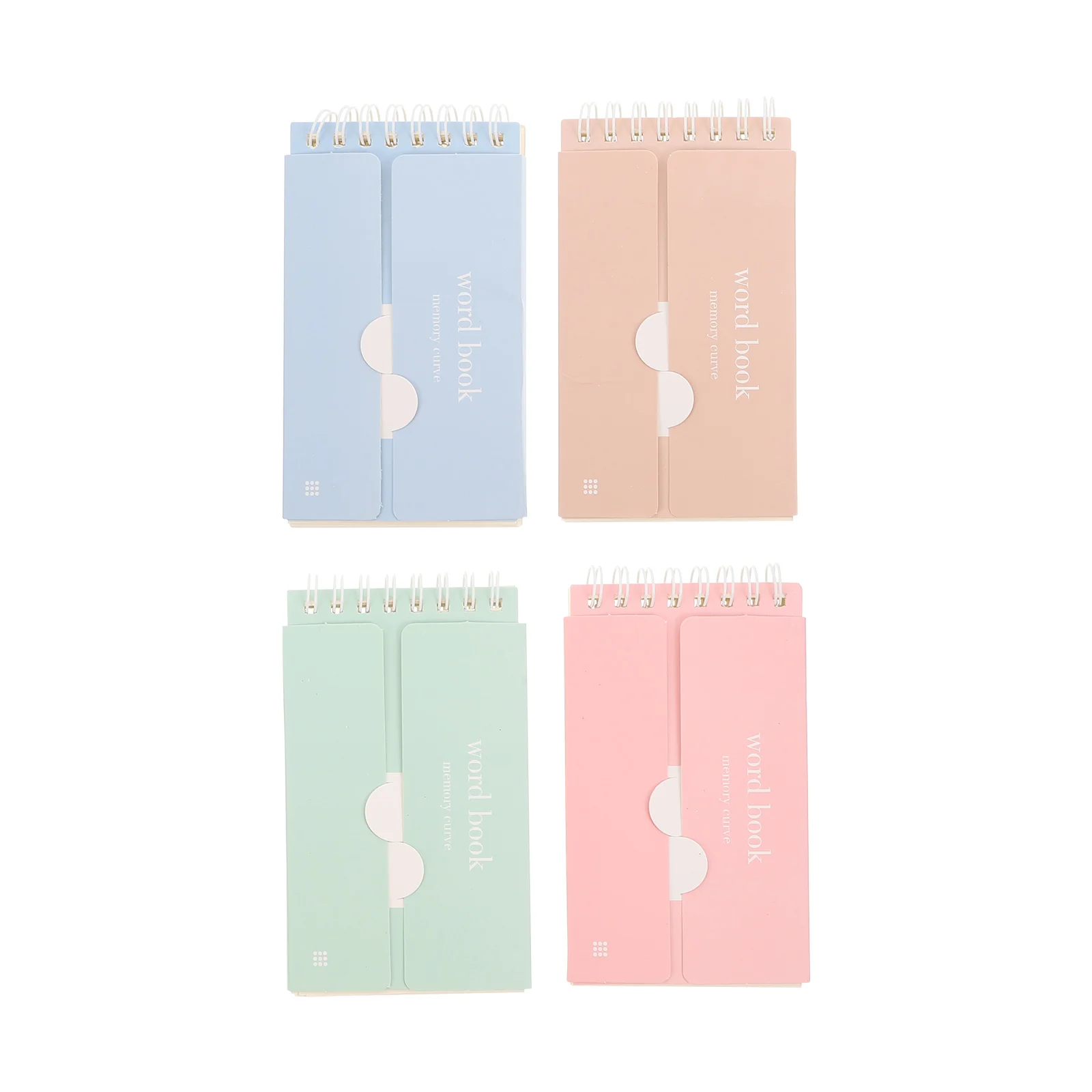 4Pcs Notes Pads Portable Vocabulary Cards Notepads Memo Cards (Assorted Color)