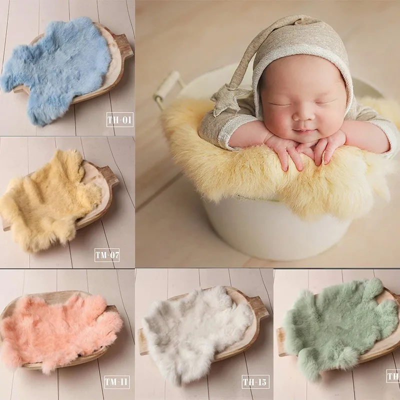 Newborn rabbit fur for baby photography props,basket filler cushion blanket Newborn rabbit fur for baby photography props,basket filler cushion blanket