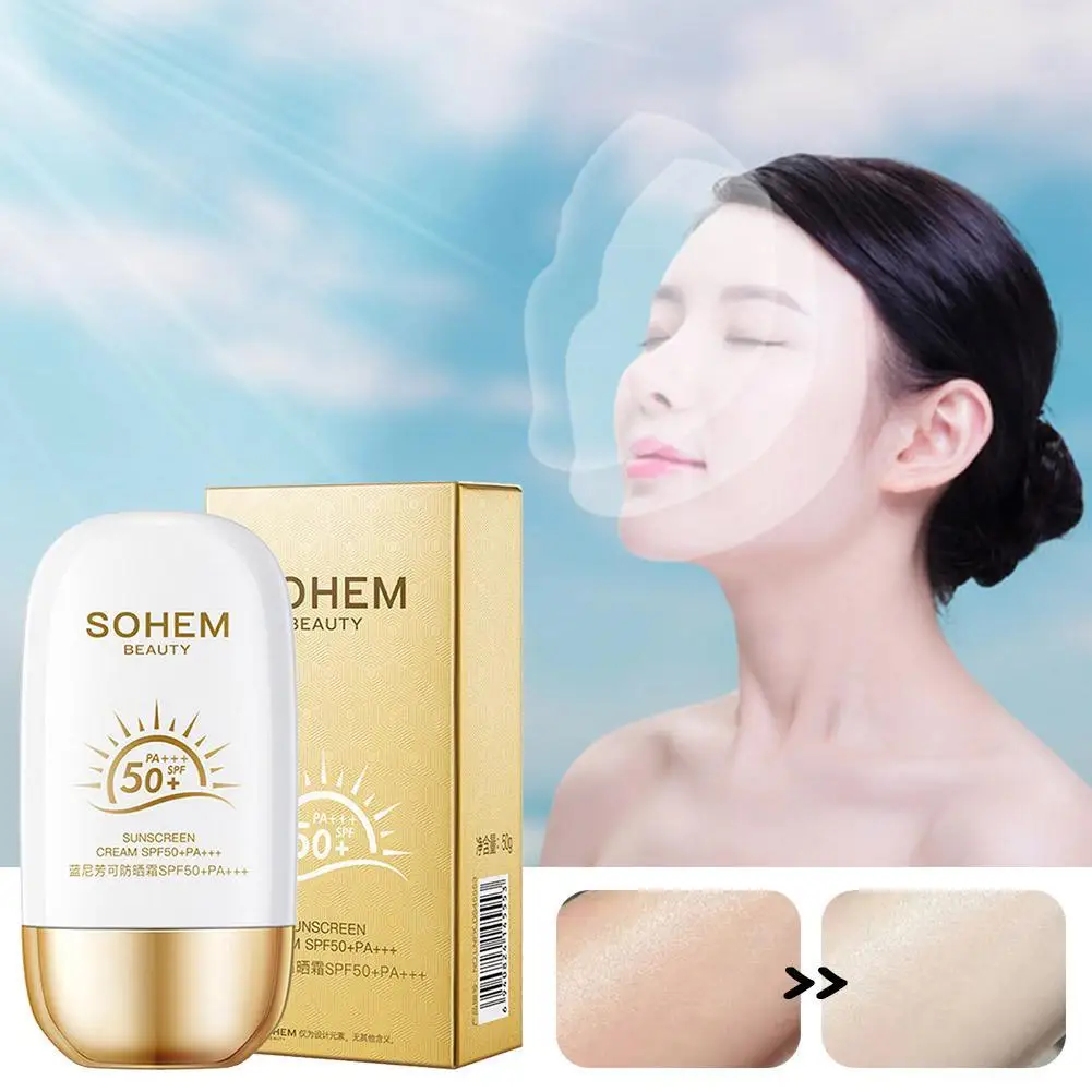 

50G Waterproof Facial Body Sunscreen Whitening Sun Cream Sunblock Skin Protective Cream Anti Sun Facial Protection Cream SPF50+