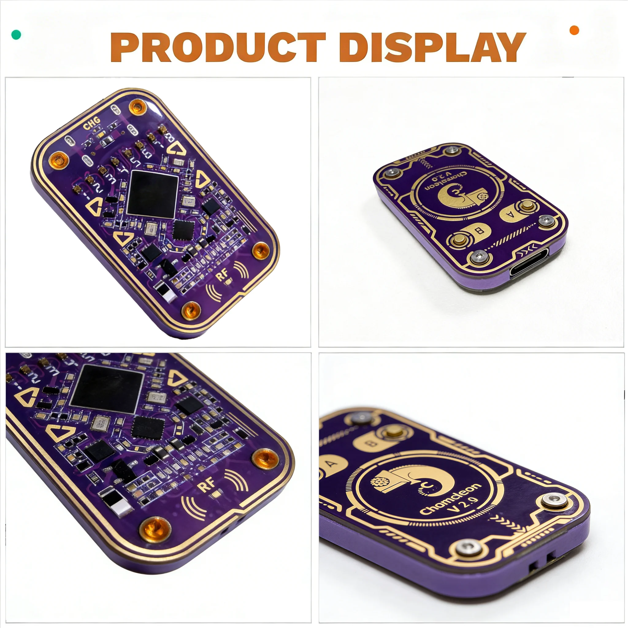 Chameleon Ultra Contactless Smart Card Emulator - Purple NFC Reader and Writer with RFID Smart Chip Copying功能