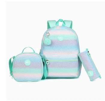 18 Inch 3 PCS Backpack for Girls School Bag with Lunch Box Pencil Pouch Set for Student Schoolbags School Laptop Backpack Bags 1