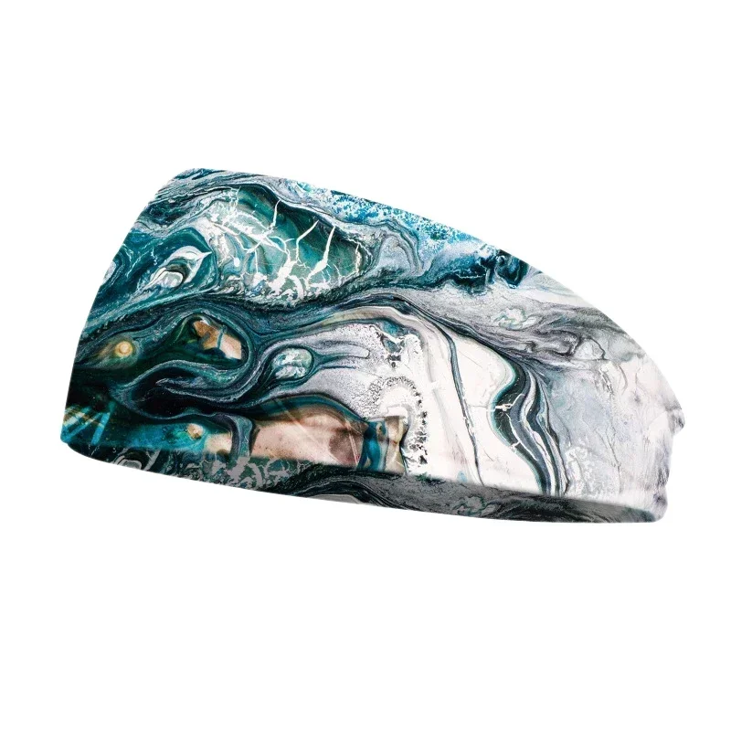 Sports Headbands Flower Print Women Headband Wide Sports Yoga Sweatband Elastic Stretch Hairband Headwear Boho Turban Hair Accessories