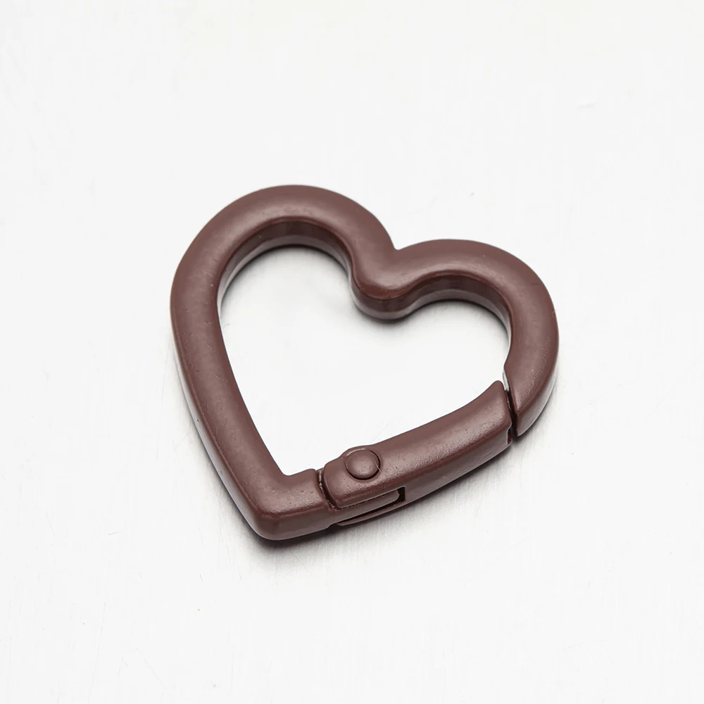 Heart Shaped Carabiner Keychain Hook Set for DIY Jewelry and Crafting
