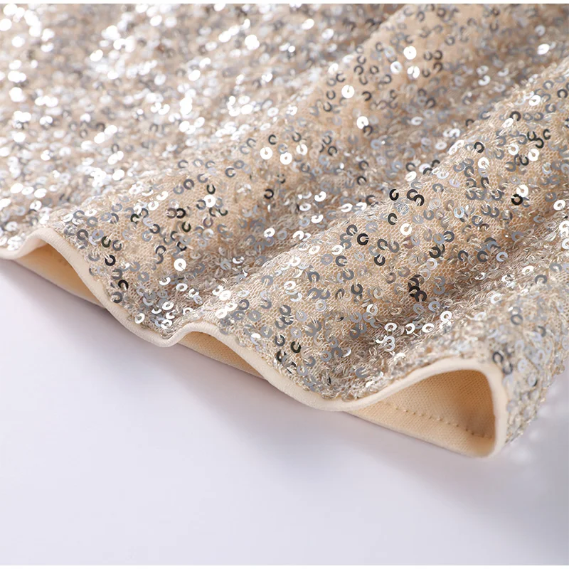 Damen-Top mit glitzernden Pailletten, Neckholder, Wasserfallausschnitt, drapiert, rückenfrei, ärmellos, Clubwear 2025, sexy Party-Abend-Bluse, Weste, schickes Outfit – Detail 6