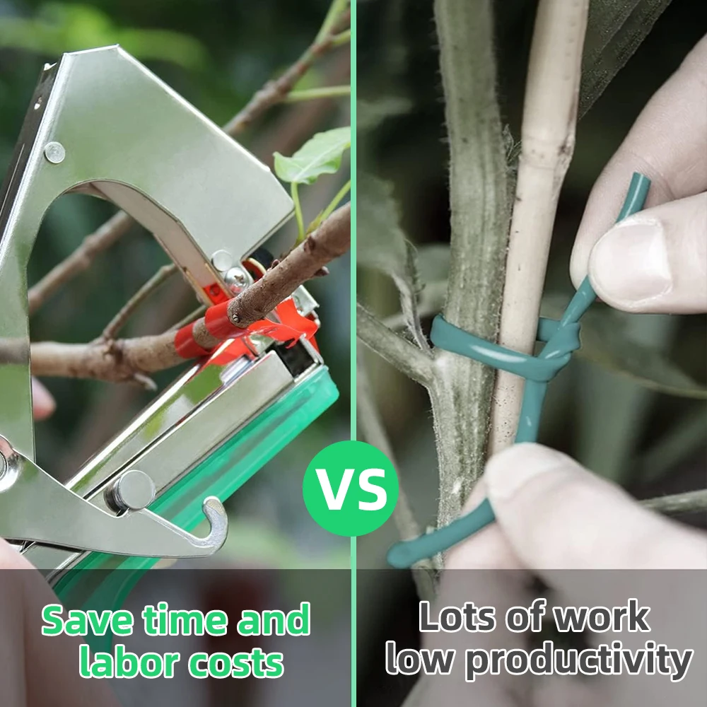 Crop Binding Machine Set Garden Tools Hand Tying Machine Straps Grape Branch Machine Tape Nails Terminator Tapetool Tapener 4