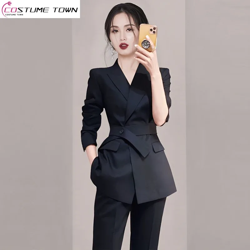 Professional Advanced Light Mature Style Suit Set 2023 Spring New Women's Design Slim Formal Two Piece Set yuer free shipping 4heads 80w led mini beam moving head light rgbw or white color dmx controller professional stage dj lighting