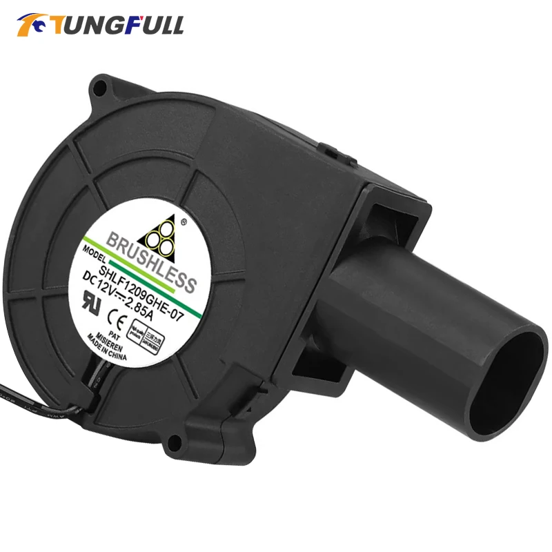 9733 DC 송풍기 12V 2.85A 장작 바베큐 스토브 조절 가능한 속도 대형 풍량 터보 팬 5500R/Min 폐기물 오일 스토브..