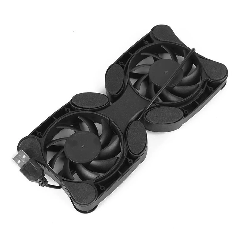 Portable Folding USB Powered Laptop Cooler Dual Fan Cooling Pad For Notebook PC_voghion.com